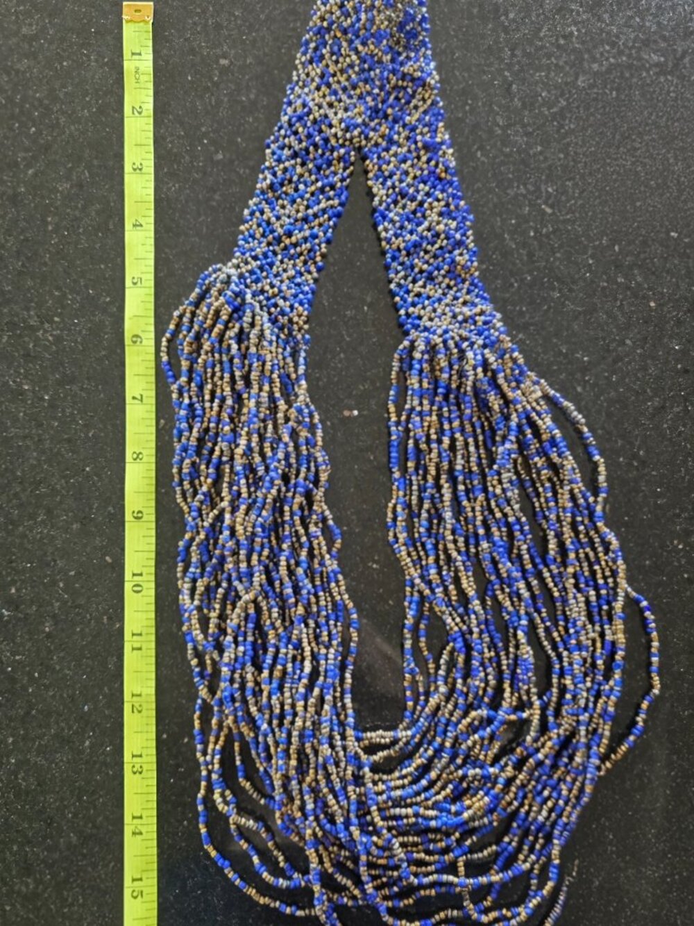 Handcrafted Indonesian Boho Artisan Multi-Strand Bib Necklace